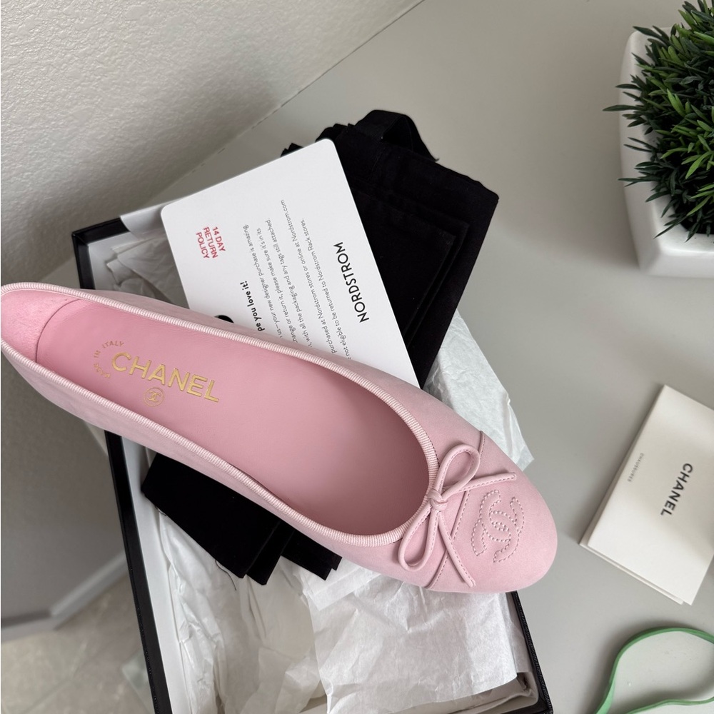 Chanel Pink Flats Elegant Minimalist Design